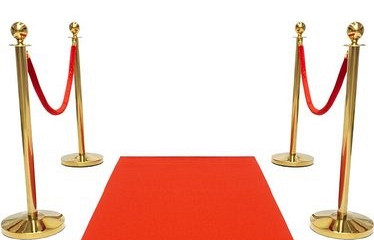Red carpet with fence